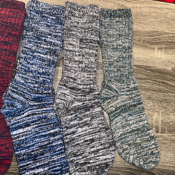 Four Pairs of American Trench Random Plait Crew Socks - Picture 3 of 3